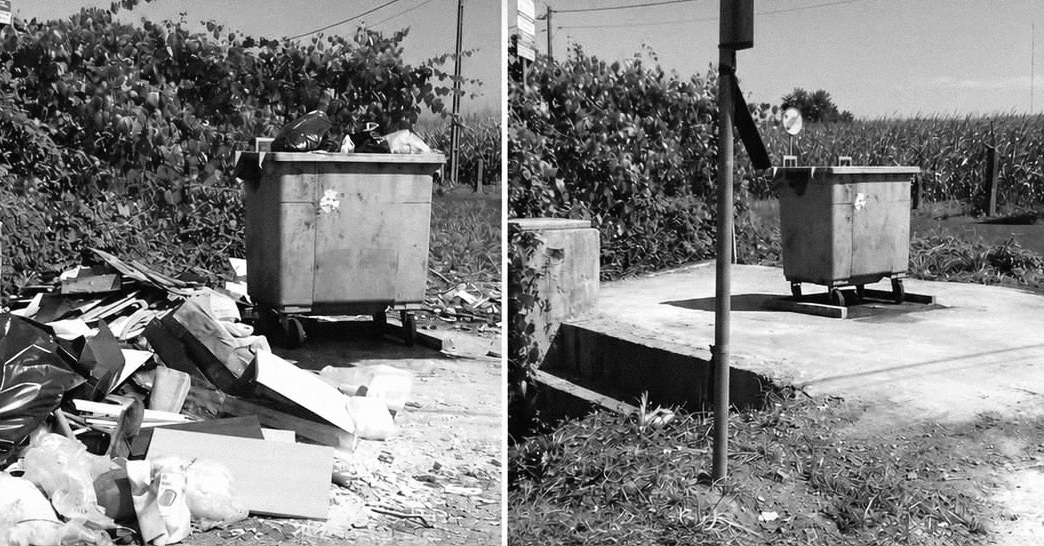 Lixo acumulado na Rua da Manobra, em Cabanelas, é removido após denúncias